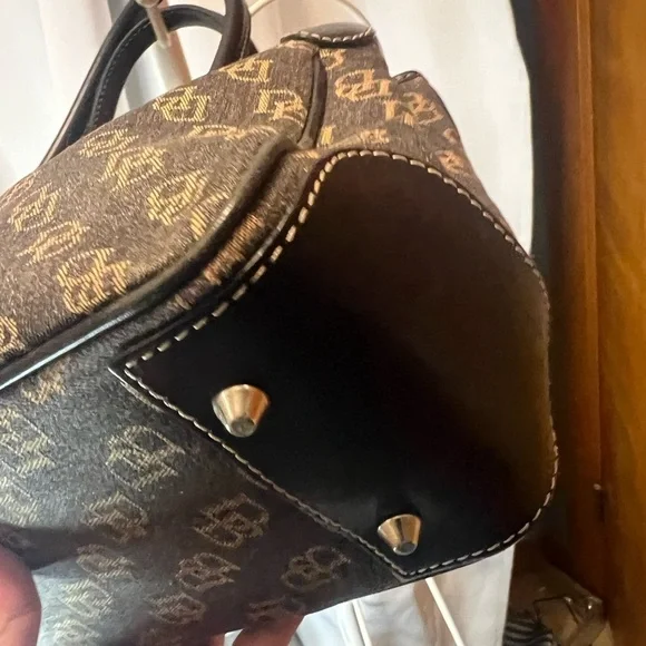 Dooney & Bourke Black and Tan Satchel Bag - Picture 8 of 12